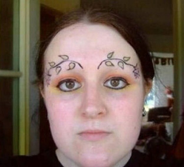 sourcils fleurs