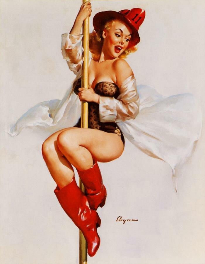 dessin pin up barre sexy