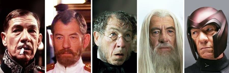 Ian McKellen dans différents rôles