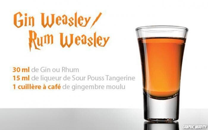 weasley, recette, shot