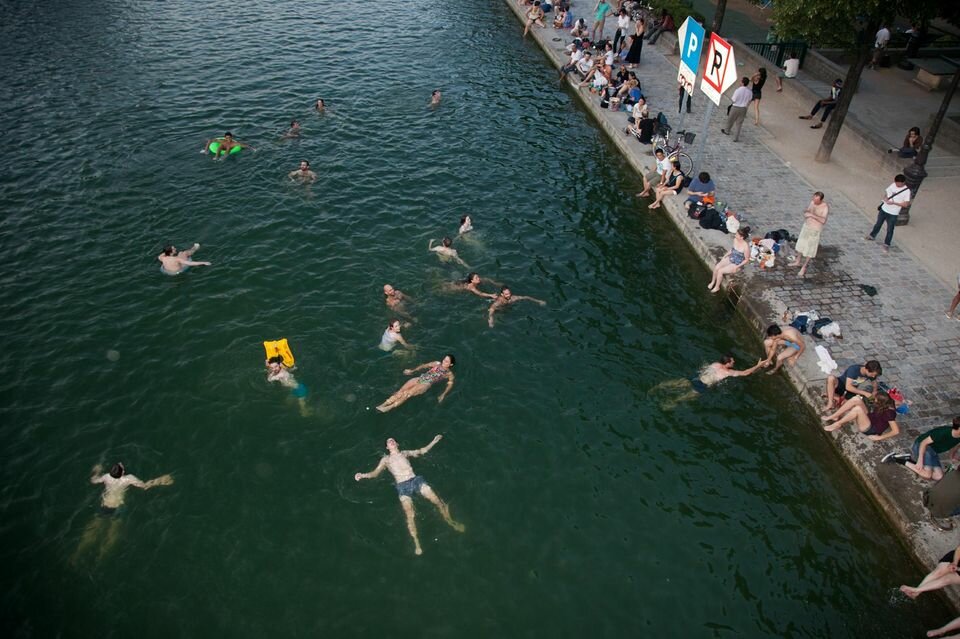 baignade bassin la villette