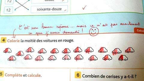 reponse, devoir, coloriage, voiture