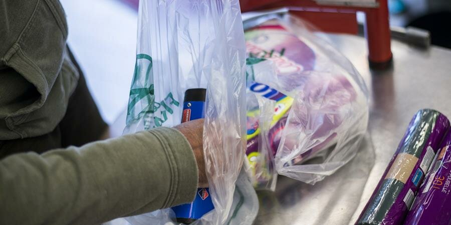 sac, plastique, supermarché