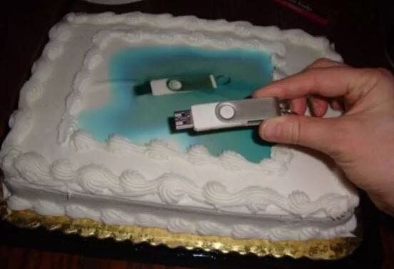 usb, gateau, imprimer