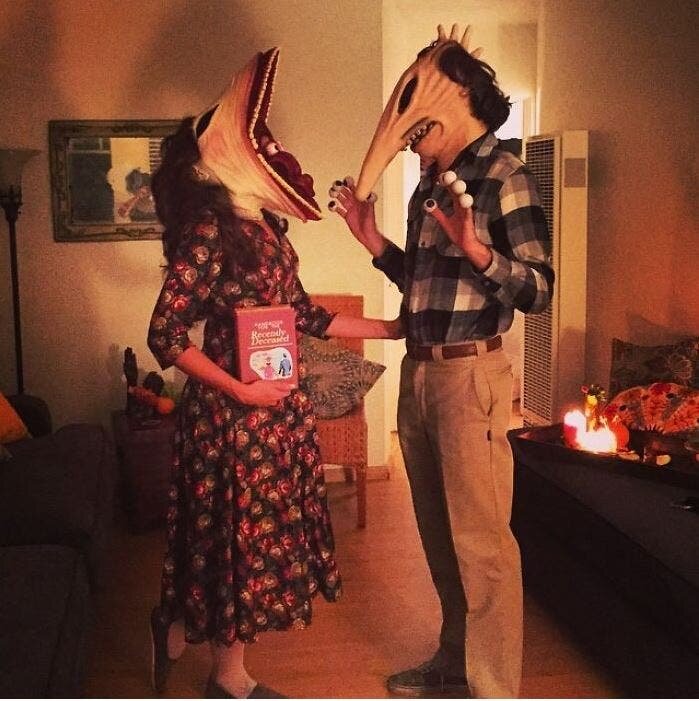 beetljuice, couple, deguisement, halloween, 