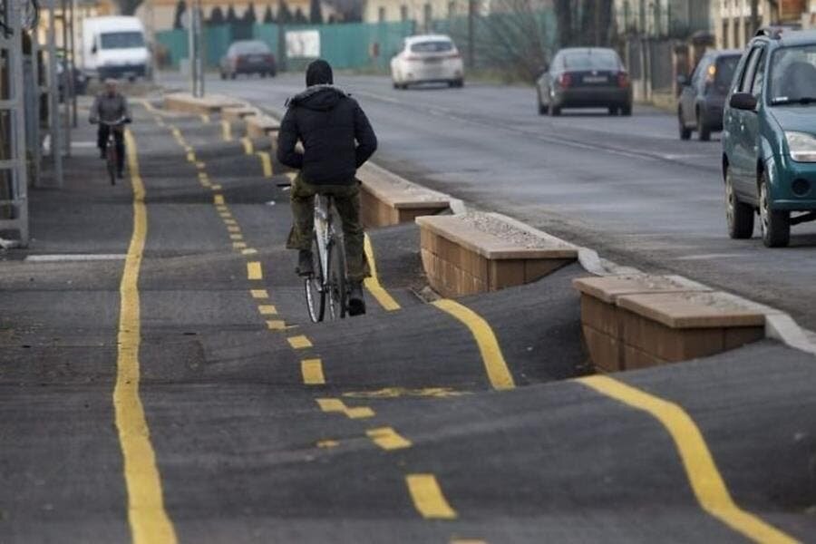 piste, cyclable, bosses