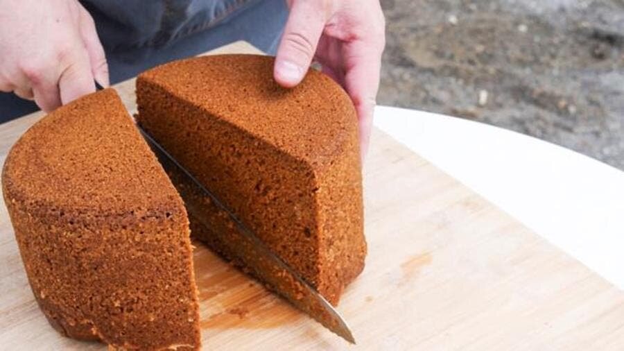 volcano bread, découper