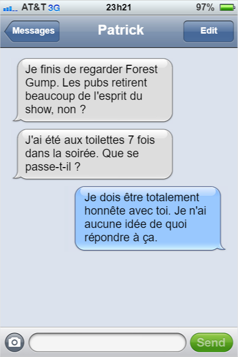 forest, gump, film, sms