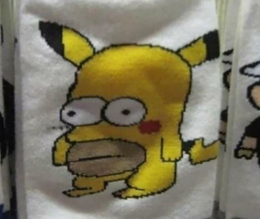 pikachu, homer simpson