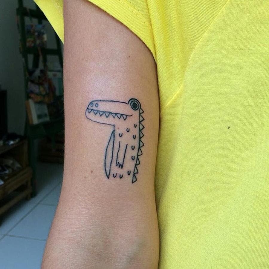 tatouage, helen fernandes, crocodile