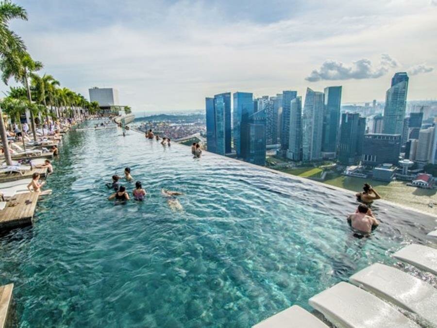 infinity pool, bâtiment