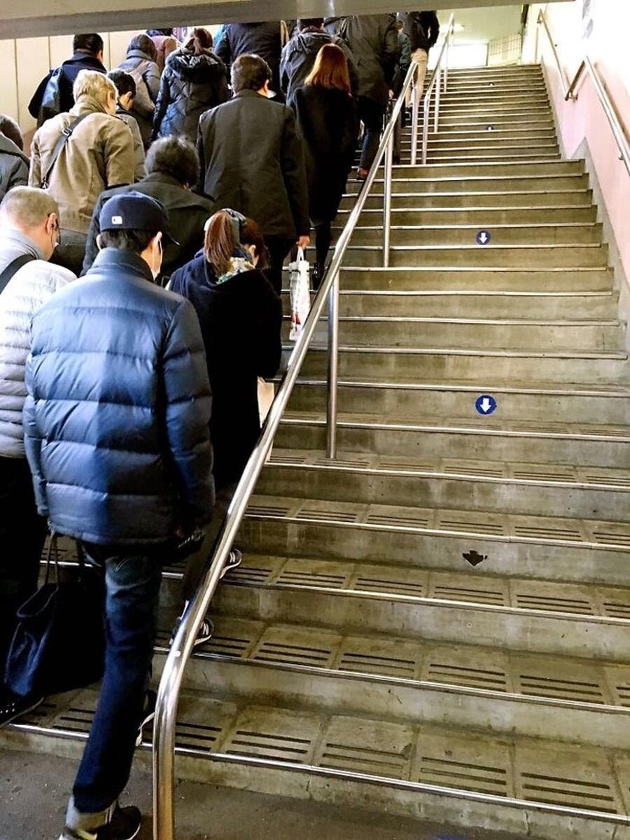 escaliers, personnes