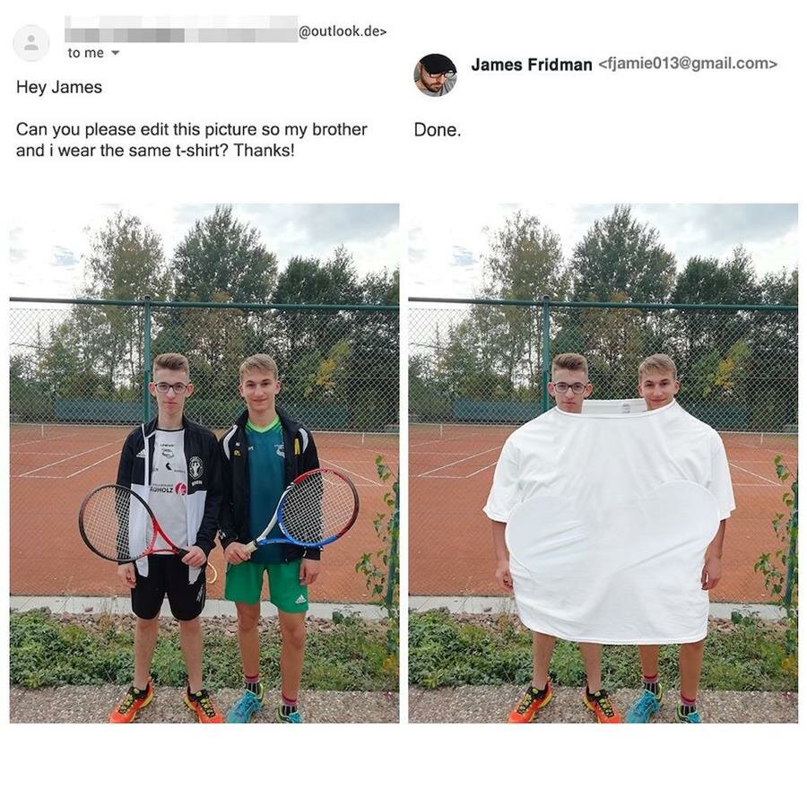 james fridman, retouche, photoshop, frères