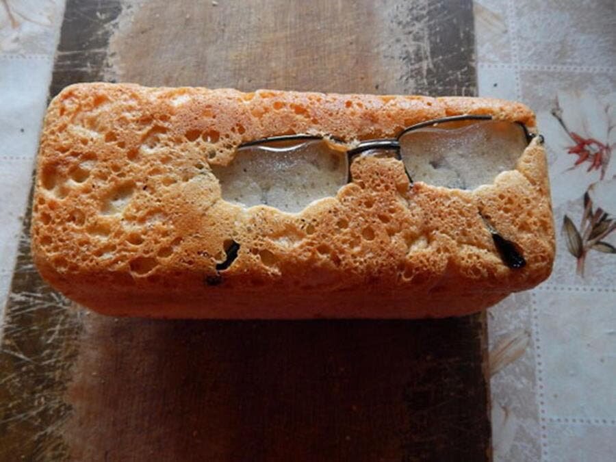 gâteau, lunettes