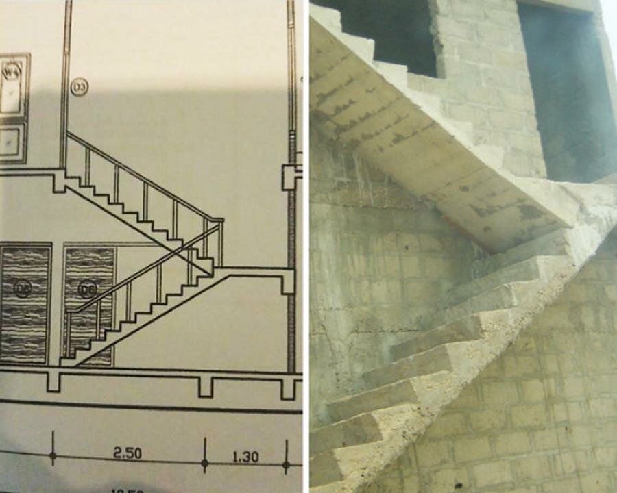 escalier, plan