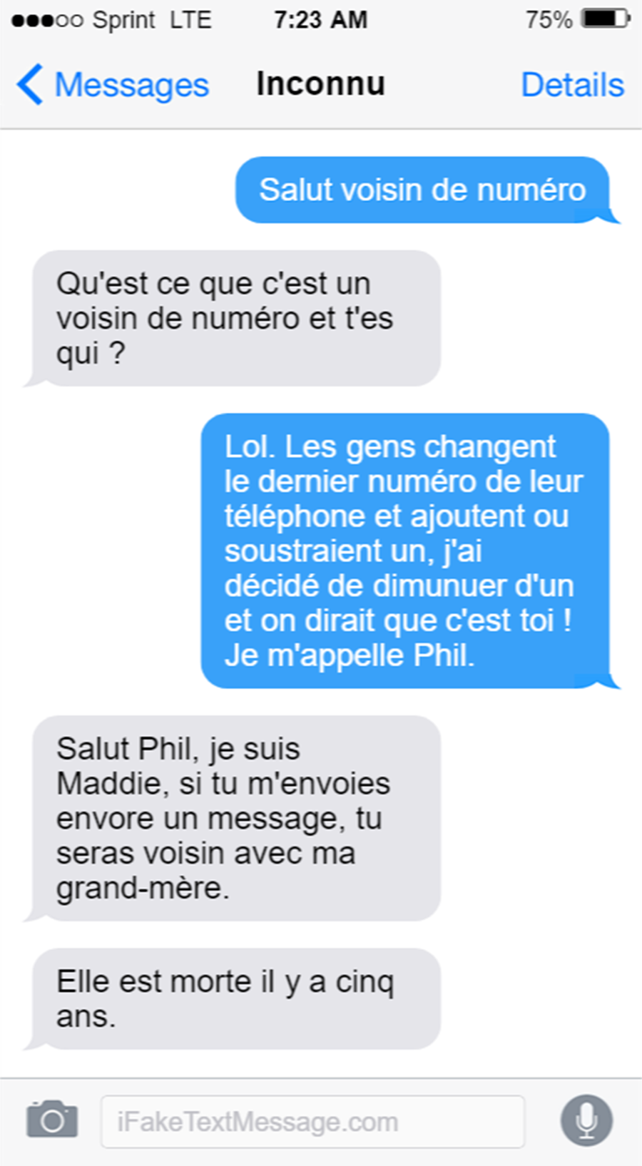 SMS, voisins de numéros