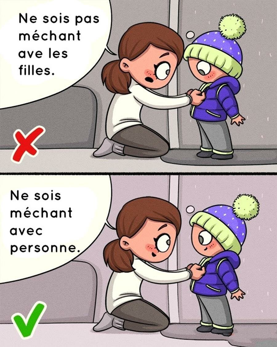 illustration, enfants, choses importantes