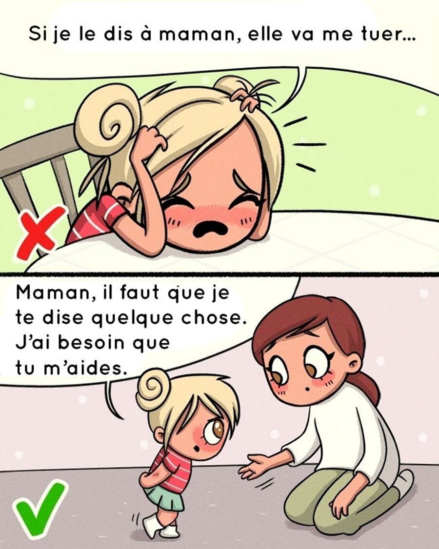 illustration, enfants, choses importantes