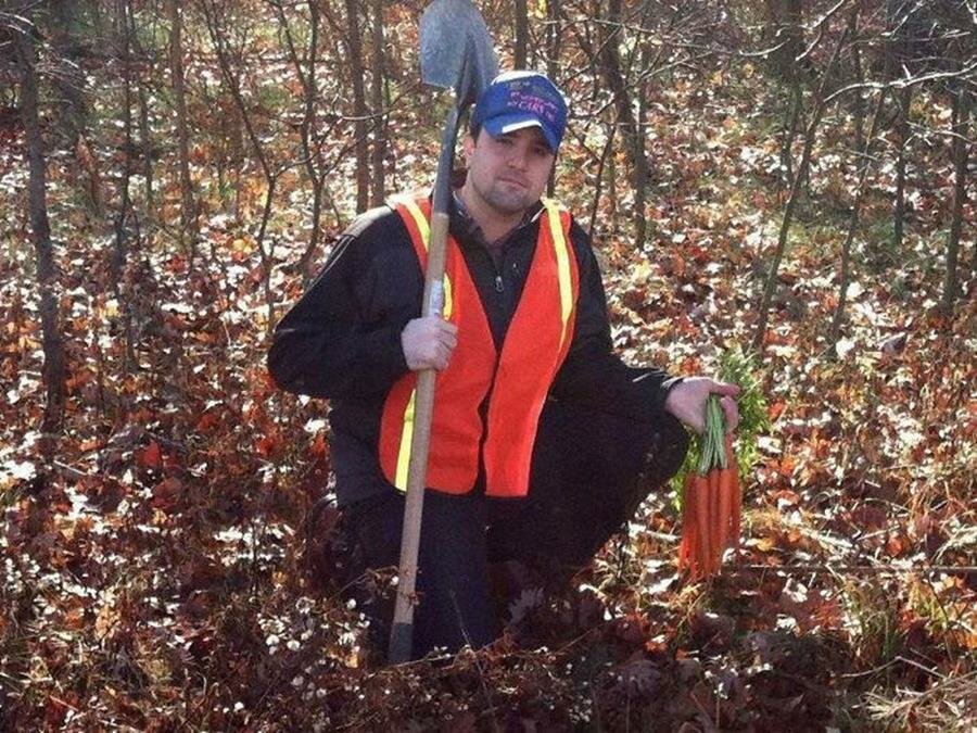 chasseur, légume, pelle