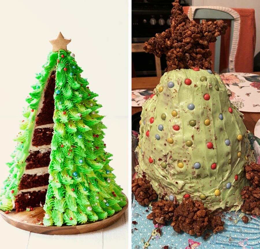 gâteau, sapin de noël