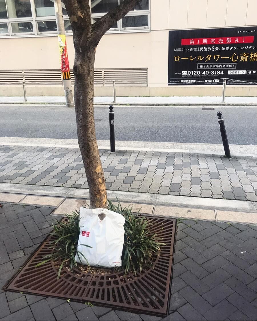 sac plastique, arbre