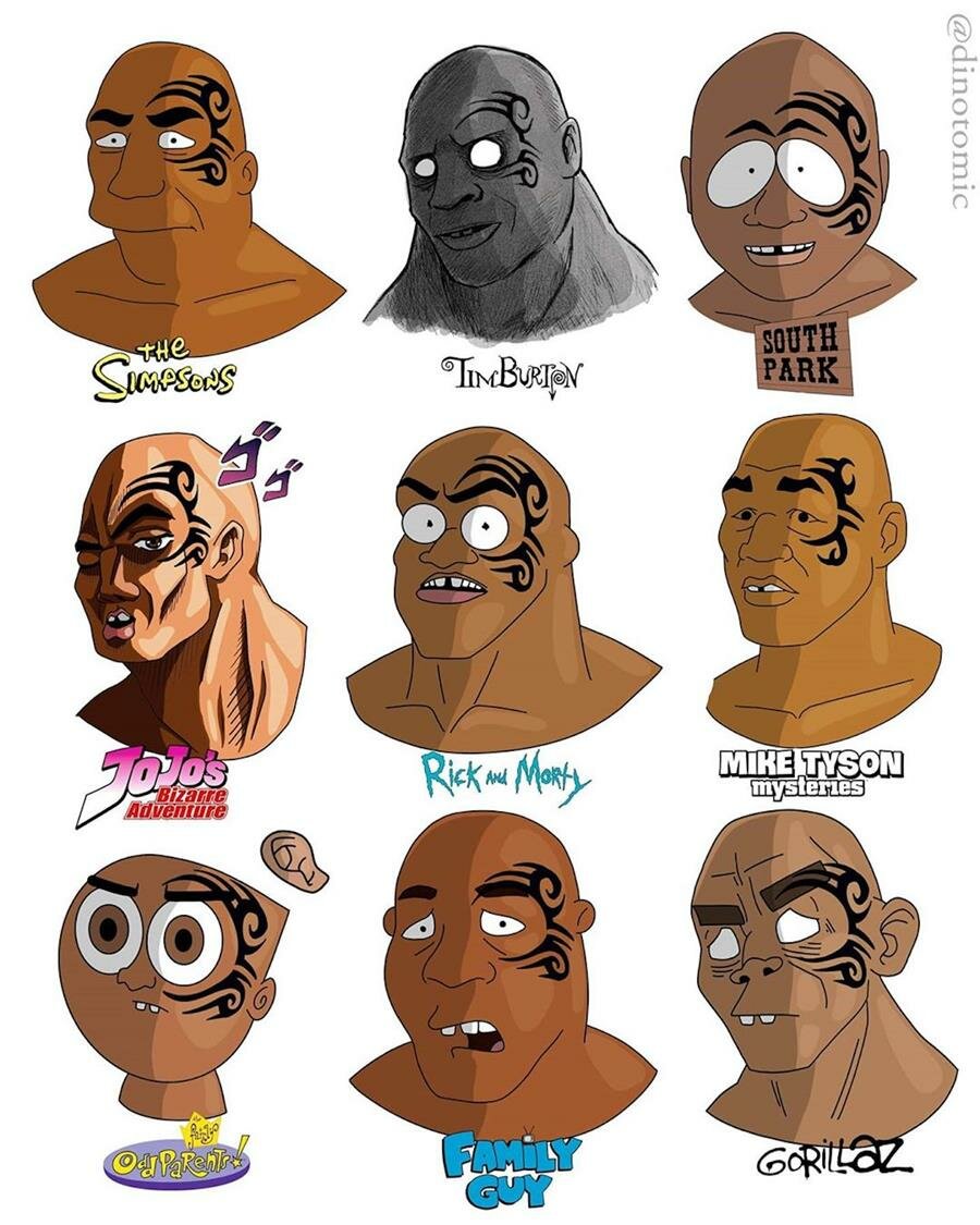 dino tomic, dessins animés, Mike Tyson