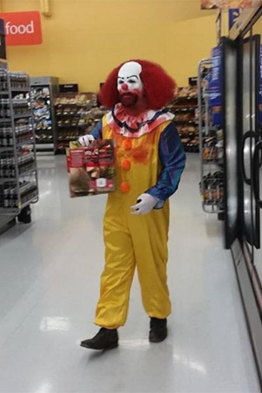 grippe-sous, clown, people, walmart, hypermarché, amérique