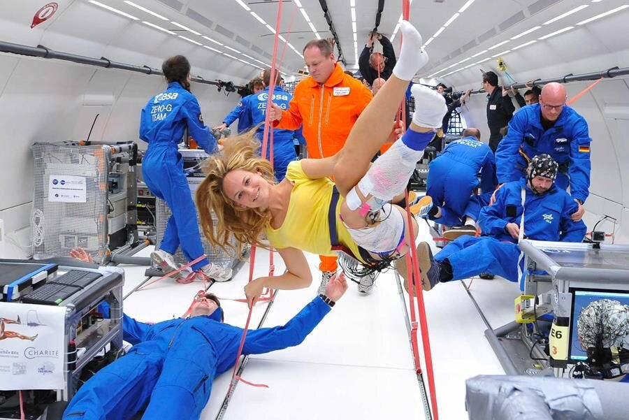 zero g, vol sans gravité, insolite, incroyable, humour