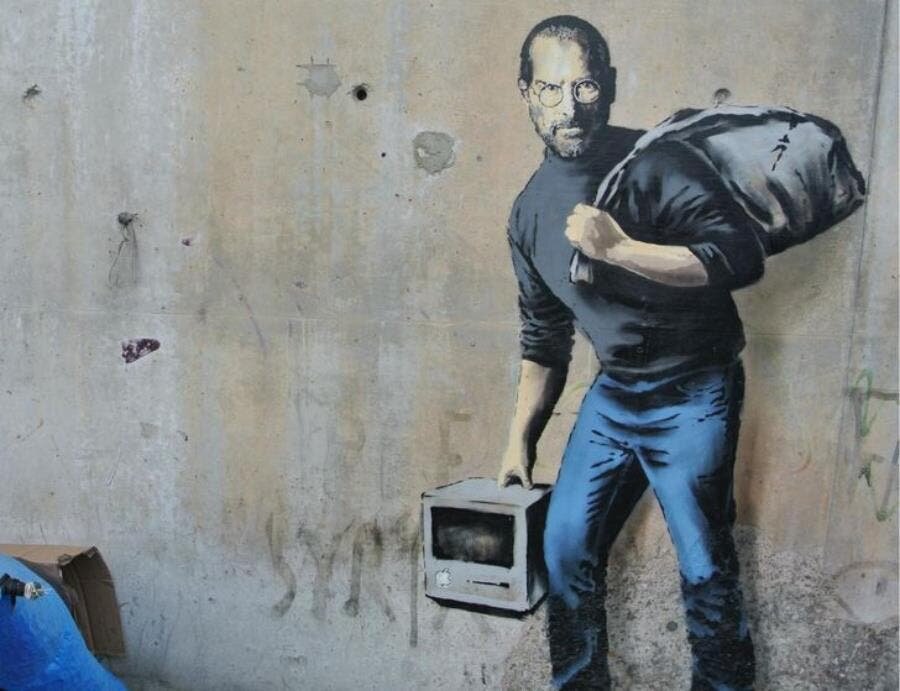 Steve Jobs, art, graffiti, talent, artiste