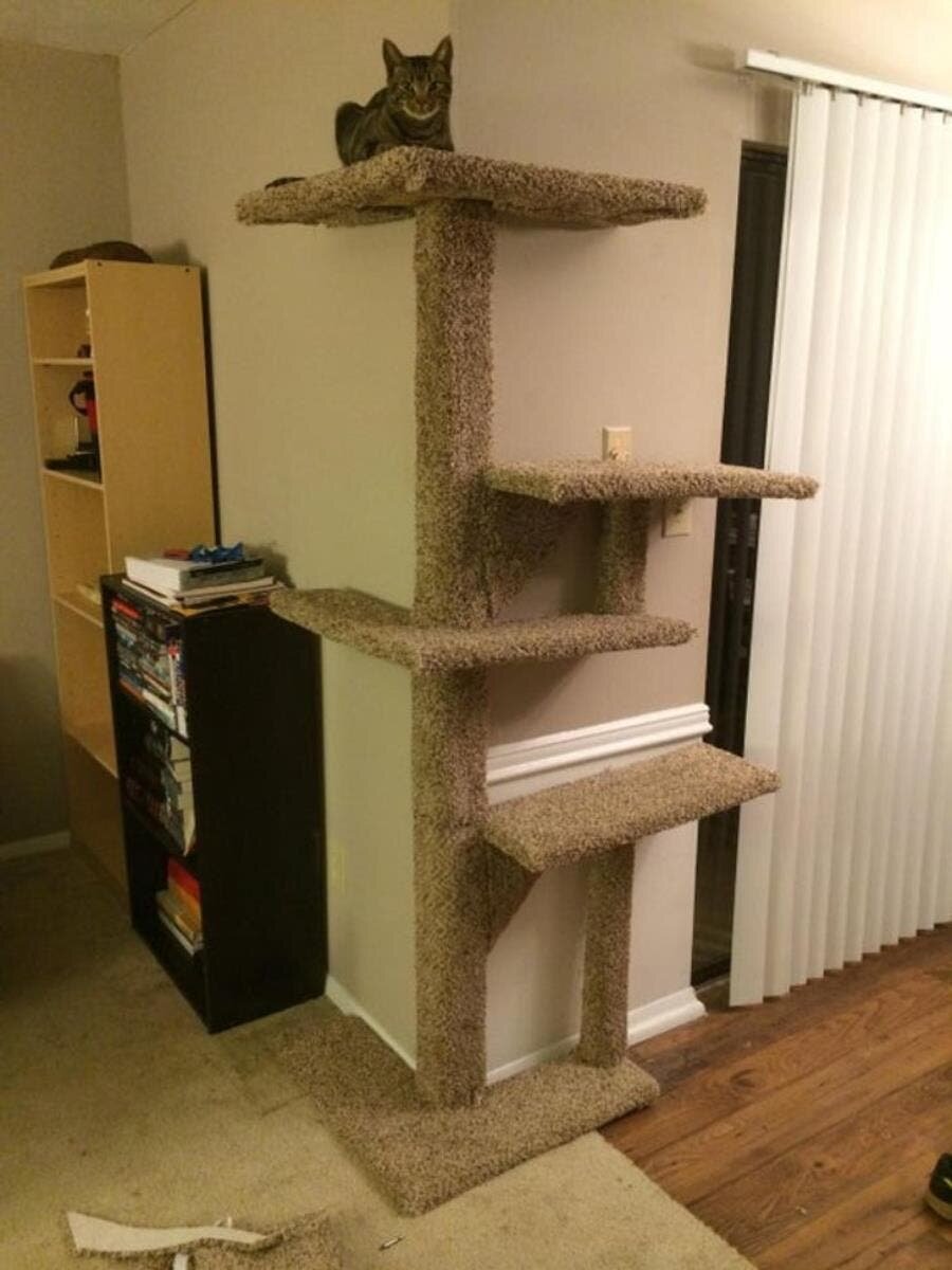 arbre à chat, fait maison, insolite, artisan