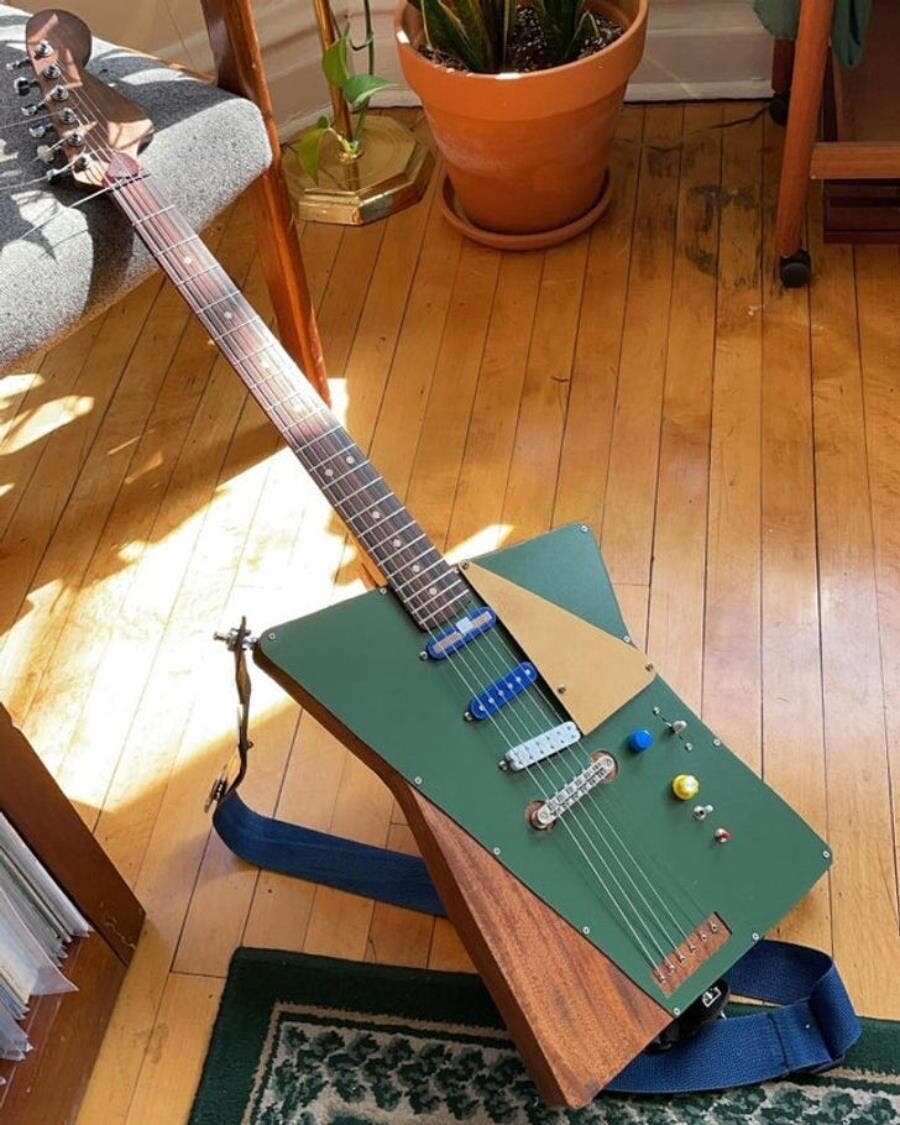 guitare, carton, DIY, incroyable, insolite