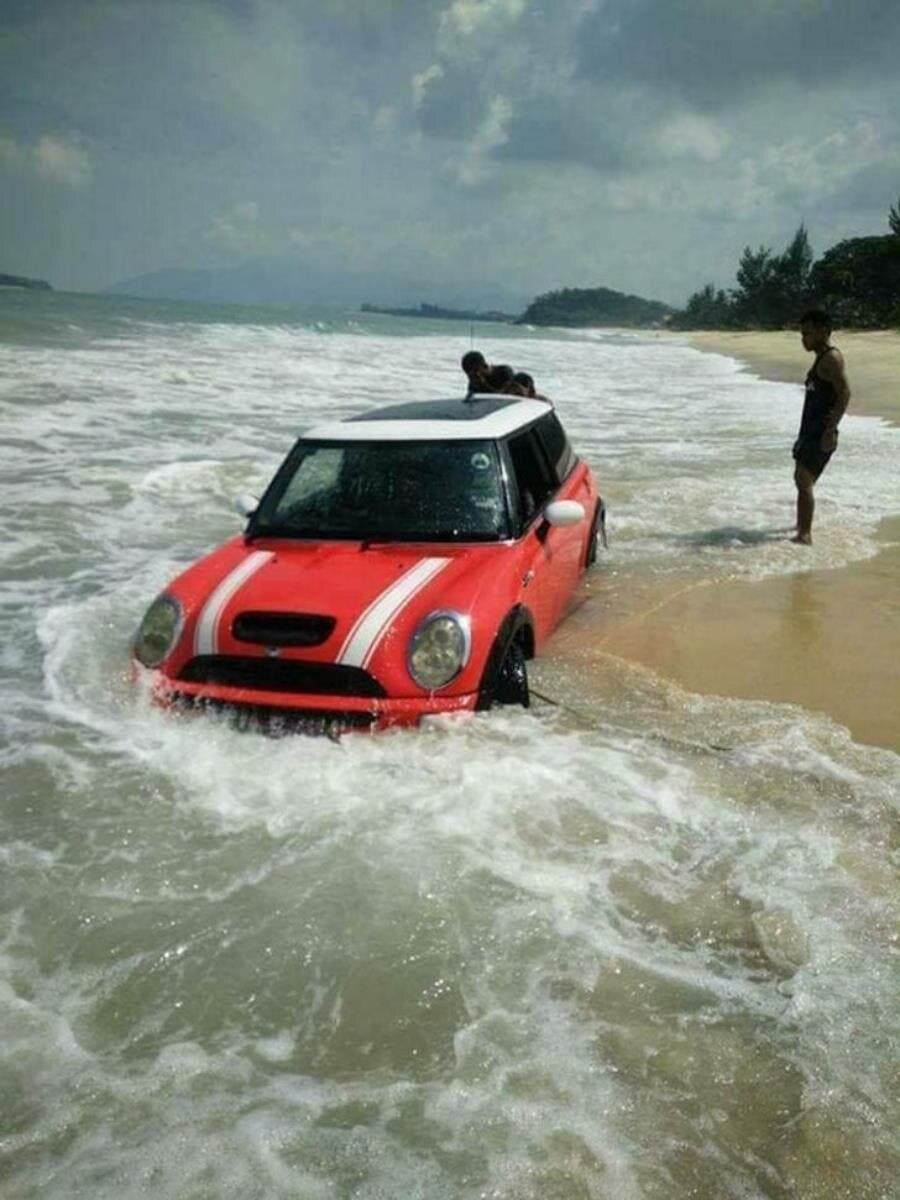 voiture, vacance, malchance, insolite