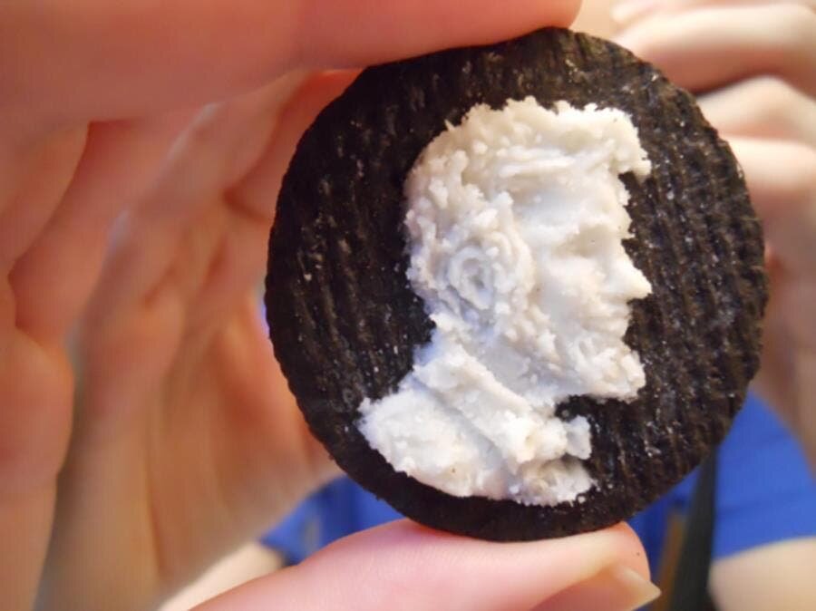 oreo, sculpture, insolite, gateau