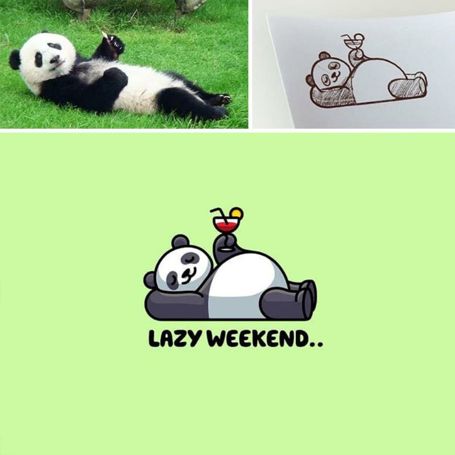 logo panda mignon