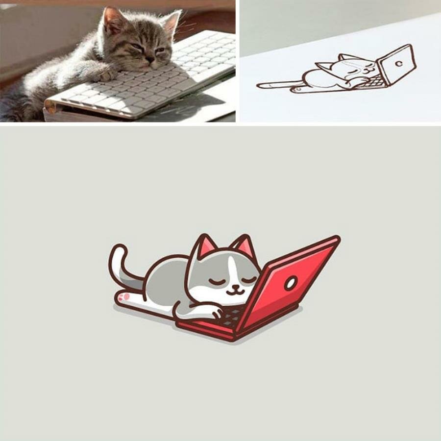 chat logo ordinateur