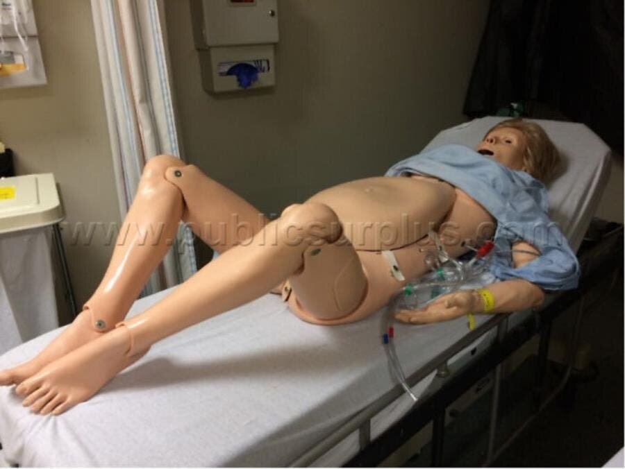 mannequin, accouchement, nu, hôpital, vendre