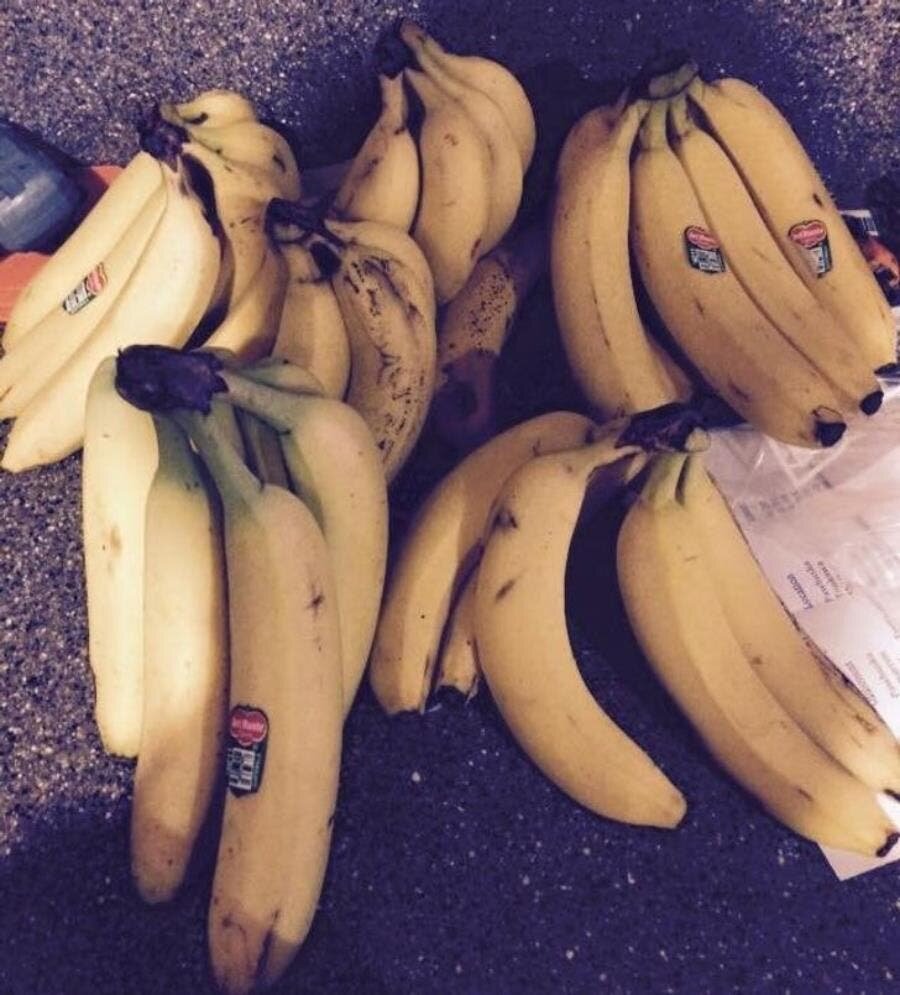 banane, beaucoup, trop, lumière