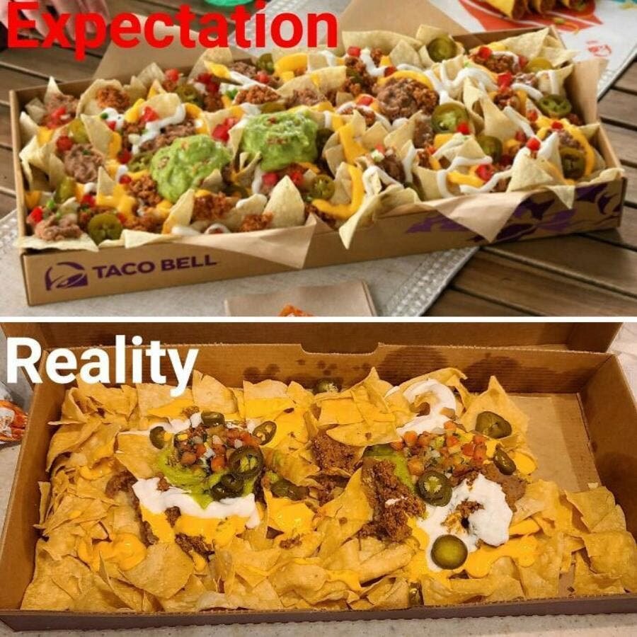 nachos, Doritos, fourré, déception, triste