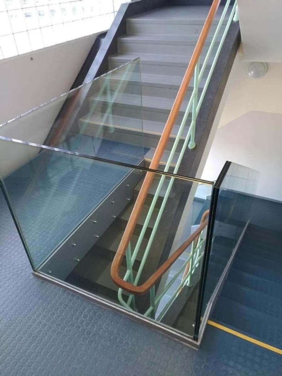 escalier, bizarre, verre, sens, étrange