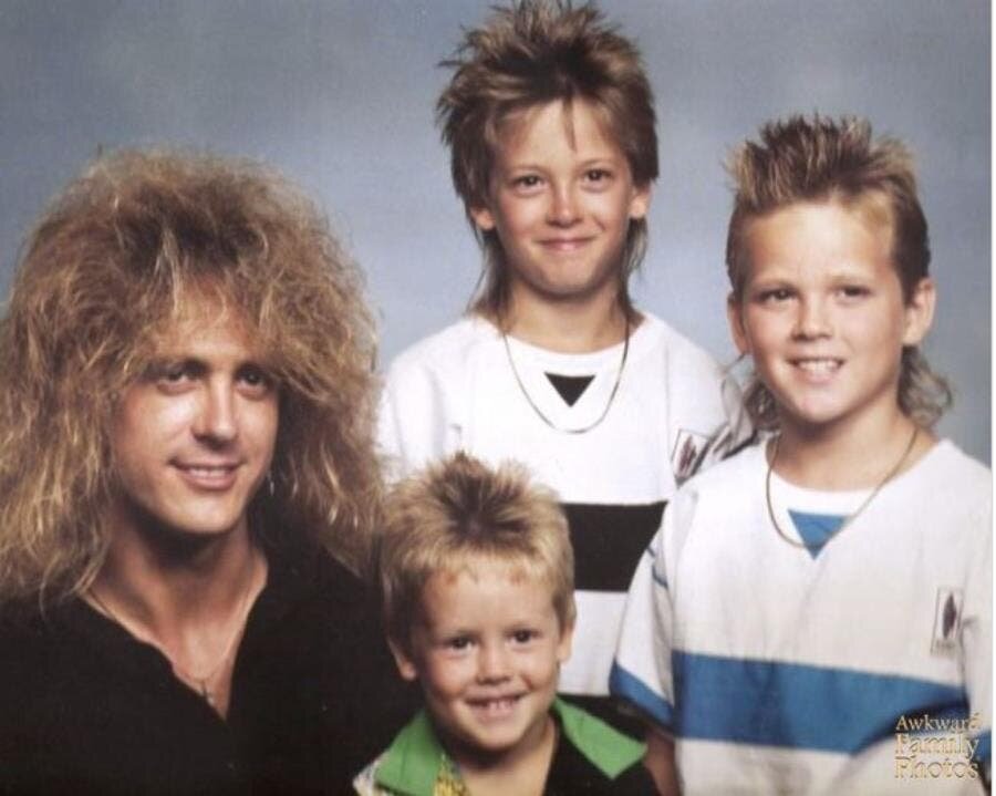 coupe, cheveux, enfant, horrible, raté, ancien, années 80