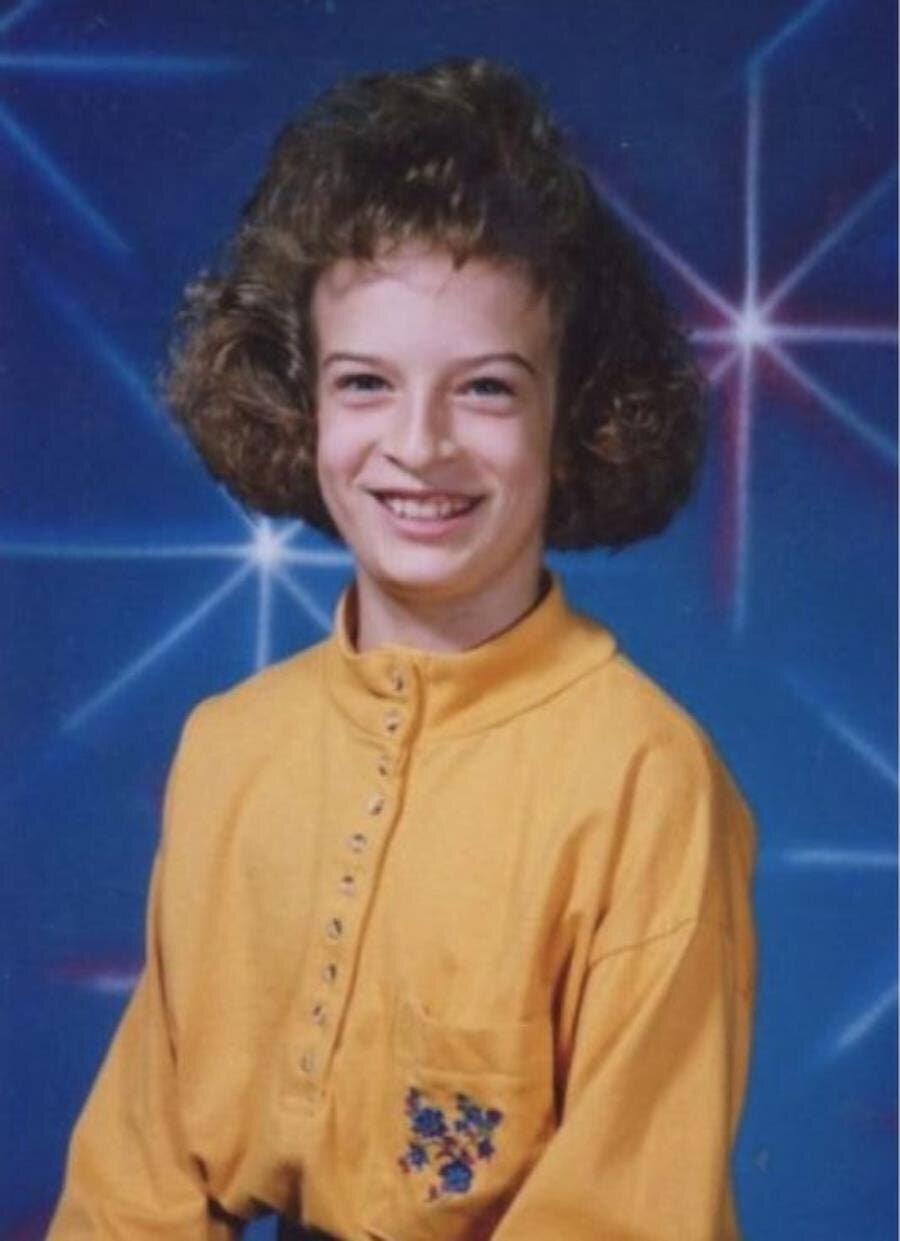 coupe, cheveux, enfant, horrible, raté, ancien, années 80