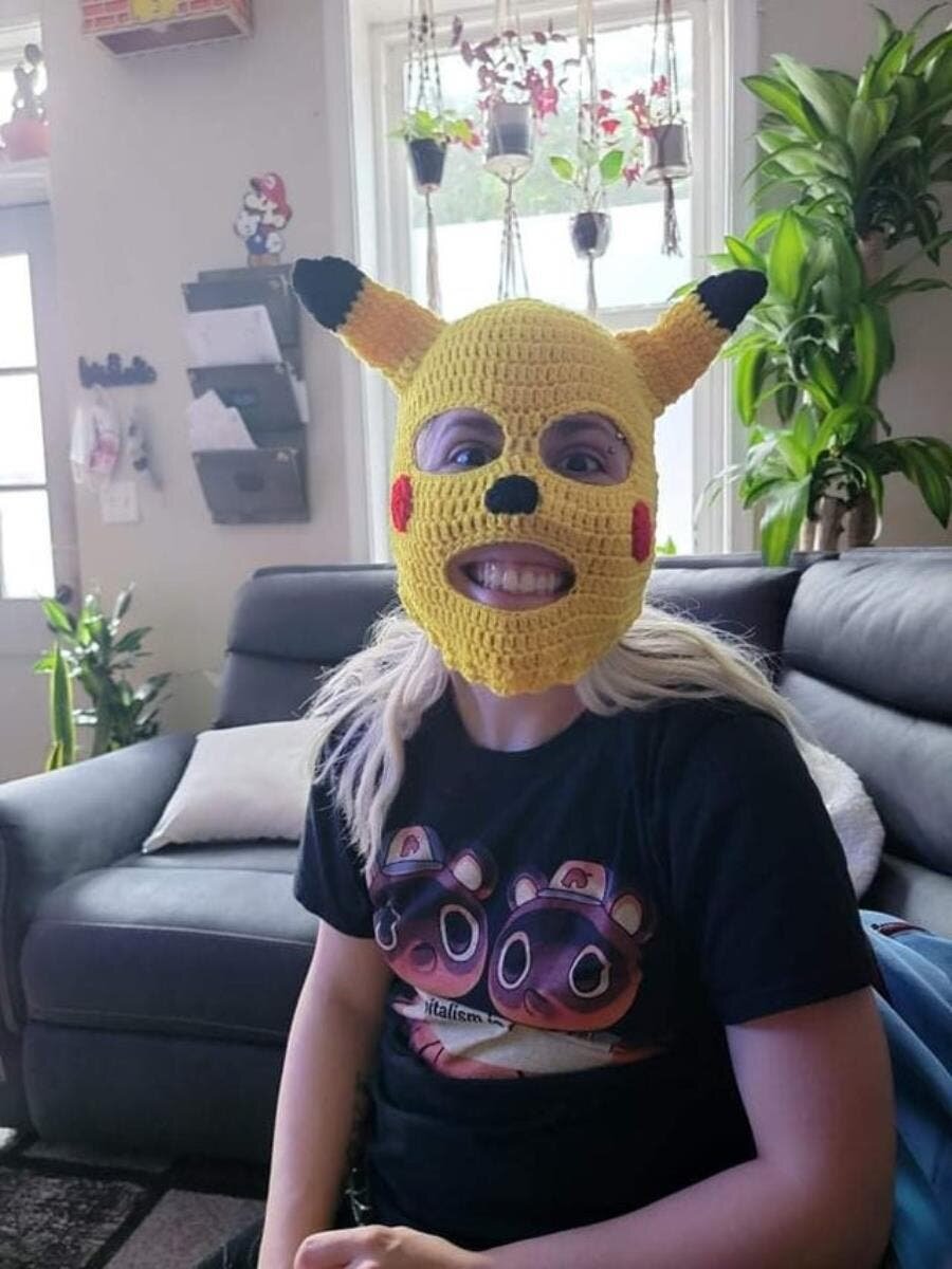 cagoule, pikachu, terrifiant, crochet