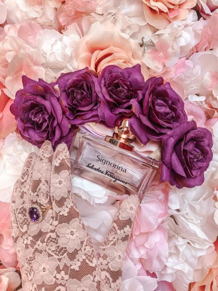 parfum, flacon, fleur, magnifique