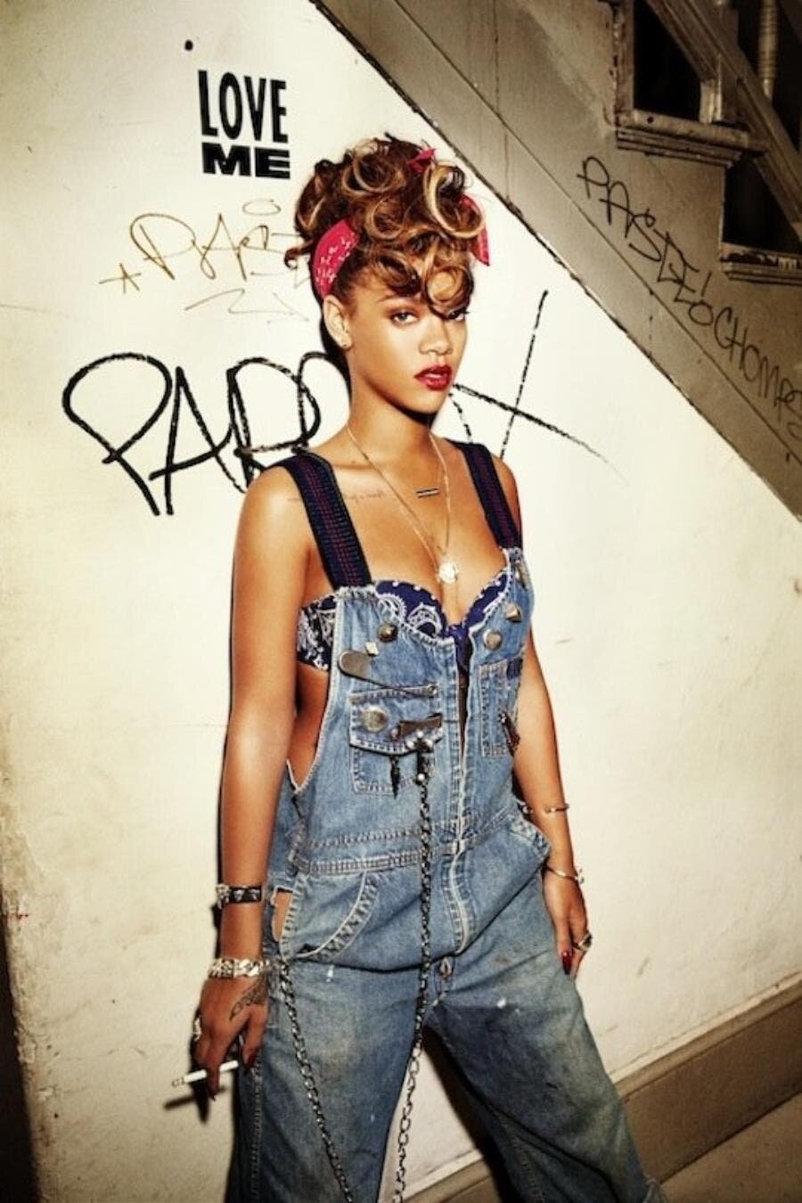 salopette jean rihanna