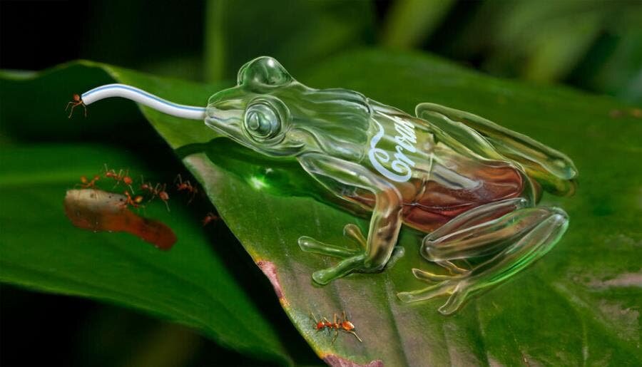 grenouille coca cola insectes