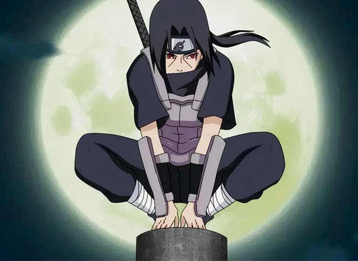 Image d'Itachi un soir de pleine lune