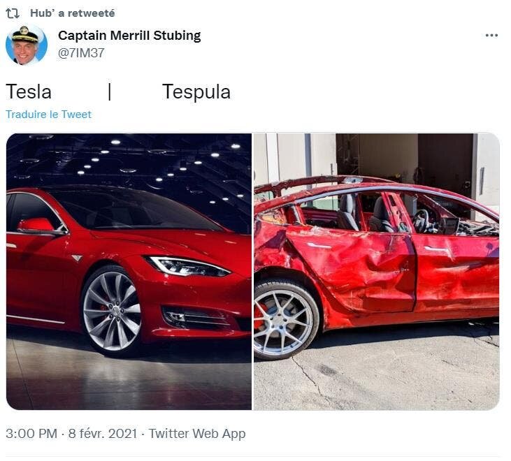 tweet tesla voiture électrique twitter