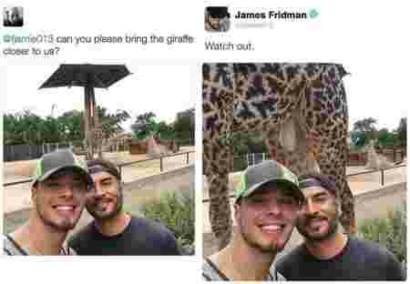 James Fridman Photoshop humour girafe