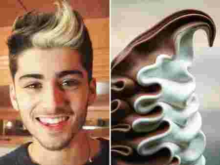 Célébrités ressemblances looks objets Zayn Malik glace italienne