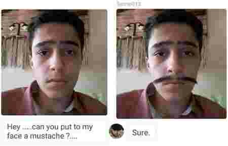 James Fridman Photoshop humour moustache